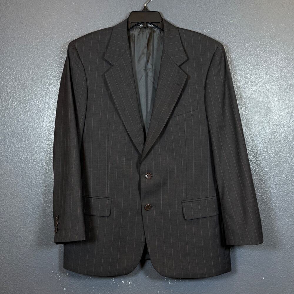 Valentino 44” chest men’s Gray 2 dots suit jacket 100% virgin wool blazer made i